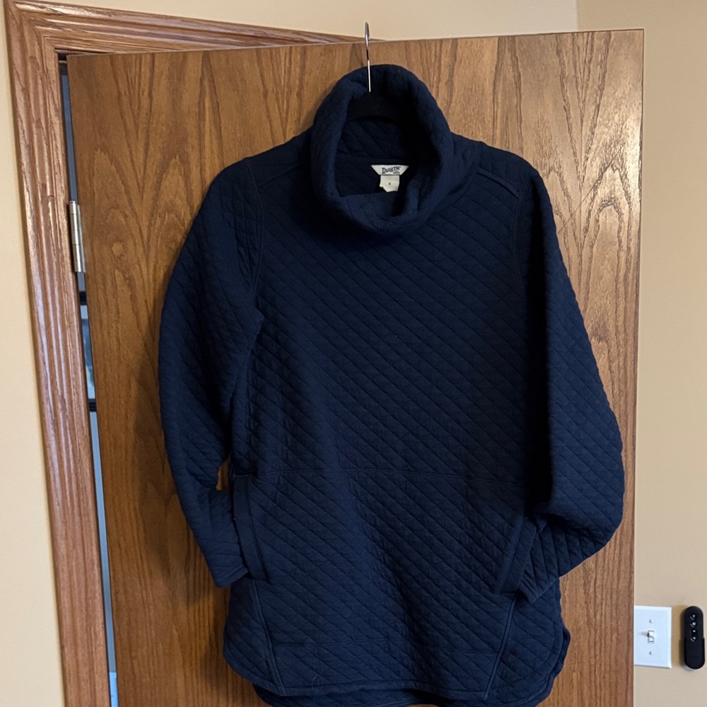 Duluth Trading Co Navy Blue Quilted Tunic